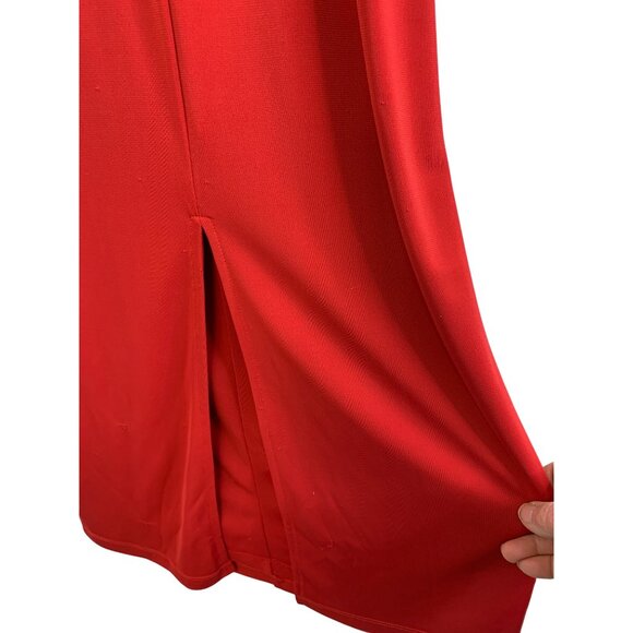 Bailey 44 Biana Dress Red Sleeveless V-Neck Midi Straps & Back Slit USA NWD 8308 - Picture 12 of 12